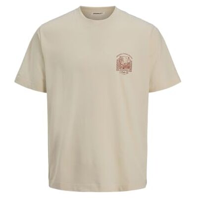 JACK & JONES herr Jorhydra Back Tee Ss Crew Neck Se25, Antik vit, S JACK & JONES herr Jorhydra Back Tee Ss Crew Neck Se25, Antik vit, S