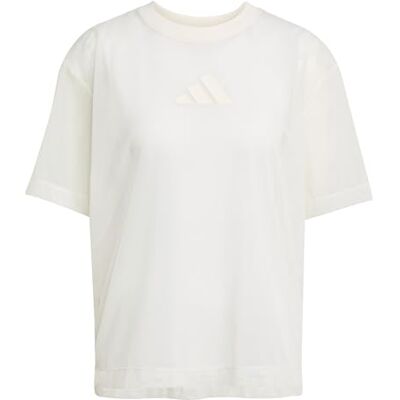 adidas Kobiety SOFT LUX MESH TEE, off white, S adidas Kobiety SOFT LUX MESH TEE, off white, S