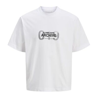 JACK & JONES Jcodynamic Bold Tee Ss Crew Neck, Ljus vit, L JACK & JONES Jcodynamic Bold Tee Ss Crew Neck, Ljus vit, L