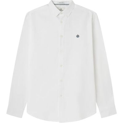 Springfield Oxford basskjorta för män, Standard vit, L Springfield Oxford basskjorta för män, Standard vit, L