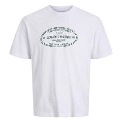 JACK & JONES Joryork främre tee Ss crew neck, Ljus vit, S JACK & JONES Joryork främre tee Ss crew neck, Ljus vit, S