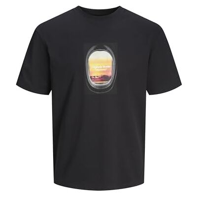 JACK & JONES JACK&JONES Jorvesterbro Picture Tee Ss Crew Neck Sn, Svart/detalj: aw24, S JACK & JONES JACK&JONES Jorvesterbro Picture Tee Ss Crew Neck Sn, Svart/detalj: aw24, S