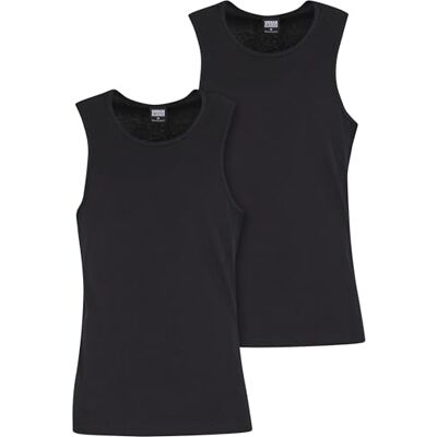 Urban Classics T-shirt för män, 95% bomull, 5% elastan, svart + svart XXL, Svart + svart, XXL Urban Classics T-shirt för män, 95% bomull, 5% elastan, svart + svart XXL, Svart + svart, XXL