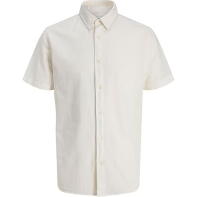 JACK & JONES Jjebreeze Skjorta med linneblandning S/S Sn Jnr, Vit, 152 JACK & JONES Jjebreeze Skjorta med linneblandning S/S Sn Jnr, Vit, 152