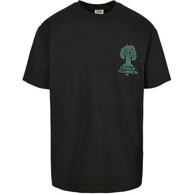 Urban Classics Ekologisk träd-logotyp T-shirt för män, svart, S Urban Classics Ekologisk träd-logotyp T-shirt för män, svart, S