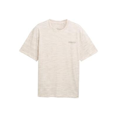 TOM TAILOR Denim T-shirt för män, 37595 – vit beige steninject, L TOM TAILOR Denim T-shirt för män, 37595 – vit beige steninject, L