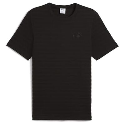 PUMA ESS förhöjd strukturerad t-shirt svart PUMA ESS förhöjd strukturerad t-shirt svart