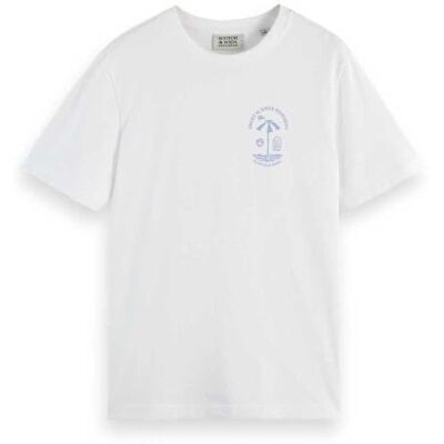 Scotch & Soda Herr regular fit vänster bröstlogo T-shirt, Vit, XXL Scotch & Soda Herr regular fit vänster bröstlogo T-shirt, Vit, XXL