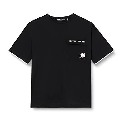 Koton T-shirt för män med stor passform, Svart (999), L Koton T-shirt för män med stor passform, Svart (999), L