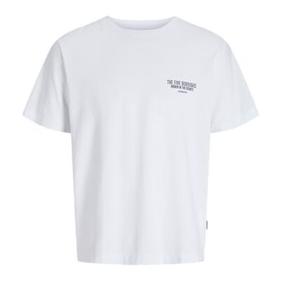 JACK & JONES Joryork Back Tee Ss Crew Neck, Ljus vit, S JACK & JONES Joryork Back Tee Ss Crew Neck, Ljus vit, S
