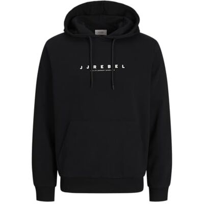 JJ REBEL Jrebrocky-logotyp sweat Hood, svart, XS JJ REBEL Jrebrocky-logotyp sweat Hood, svart, XS