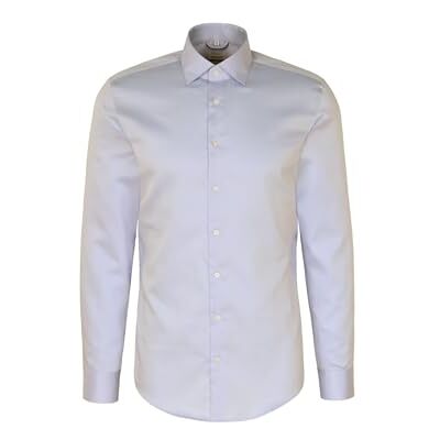 Seidensticker Silkesdekal herr business skjorta – slim fit – lätt att stryka – Kent krage – extra lång arm – 100% bomull, blå, 40 SE Seidensticker Silkesdekal herr business skjorta – slim fit – lätt att stryka – Kent krage – extra lång arm – 100% bomull, blå, 40 SE