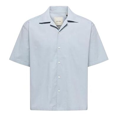 Only & Sons Onsreid Reg 0571 Resort Shirt, Blå dimma, S Only & Sons Onsreid Reg 0571 Resort Shirt, Blå dimma, S