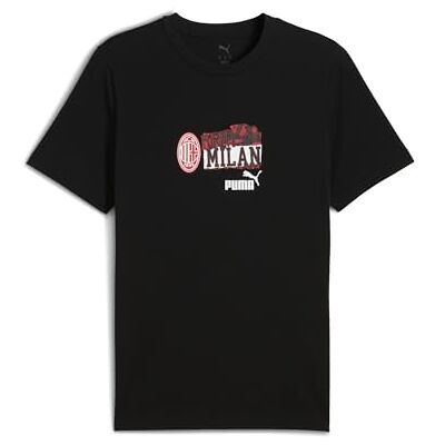 PUMA AC Milan Röd Bomull T-Shirt - T-Shirt PUMA AC Milan Röd Bomull T-Shirt - T-Shirt
