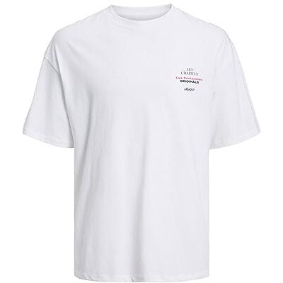 JACK & JONES Jorvilleraybright Tee Ss Crew Neck Ln polotröja, Ljus vit, L JACK & JONES Jorvilleraybright Tee Ss Crew Neck Ln polotröja, Ljus vit, L