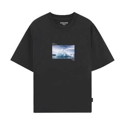 JACK & JONES Jcopoint fototryck Tee Ss Crew Neck FST, svart, M JACK & JONES Jcopoint fototryck Tee Ss Crew Neck FST, svart, M