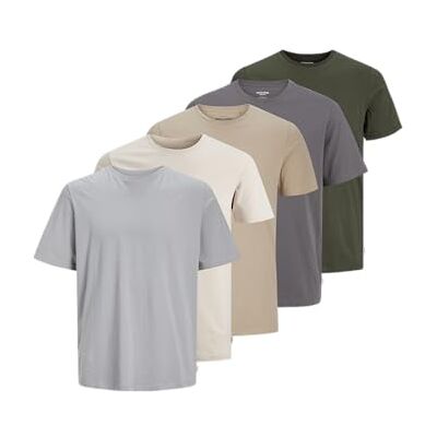 JACK & JONES Jjeorganic Basic Tee Ss O-Ne 5Pk Mp Noos JACK & JONES Jjeorganic Basic Tee Ss O-Ne 5Pk Mp Noos