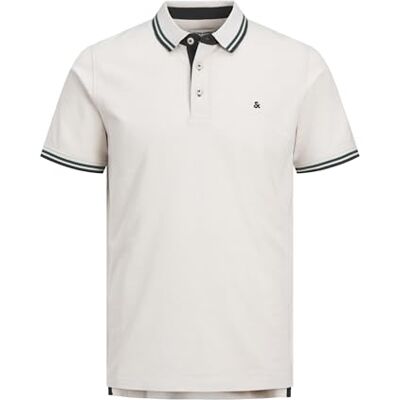 JACK & JONES Jjepaulos Polo Ss Noos polotröja, Beige – blå, M JACK & JONES Jjepaulos Polo Ss Noos polotröja, Beige – blå, M