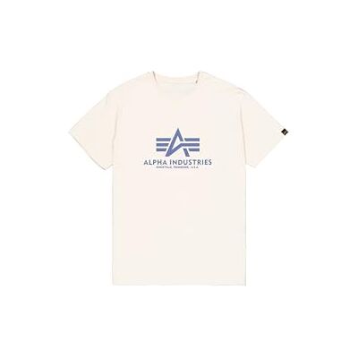Alpha Industries Basic T-Shirt för män, Vint.White/Night Purple, L Alpha Industries Basic T-Shirt för män, Vint.White/Night Purple, L