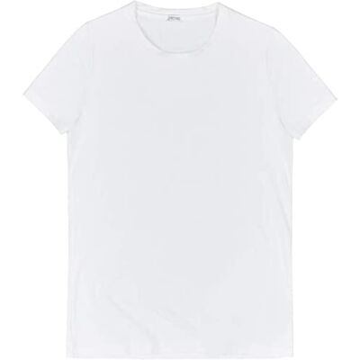 HOM , Överlägsen bomull rund hals t-shirt, herr, Vitt, L HOM , Överlägsen bomull rund hals t-shirt, herr, Vitt, L