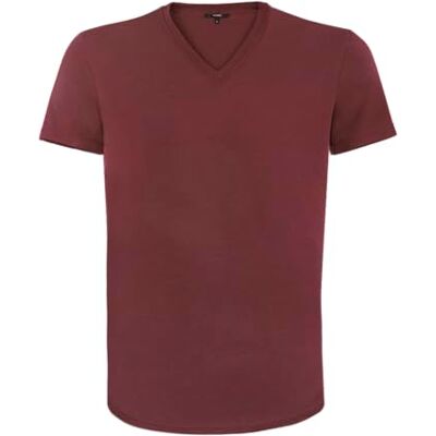 Womo Underwear Casual T-Shirt MC V-ringning Bordeaux, Bordeaux, S-XXL Womo Underwear Casual T-Shirt MC V-ringning Bordeaux, Bordeaux, S-XXL