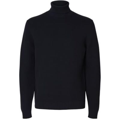 SELECTED FEMME Slhdane Ls stickad struktur Roll Neck Noos, Sky Captain, S SELECTED FEMME Slhdane Ls stickad struktur Roll Neck Noos, Sky Captain, S