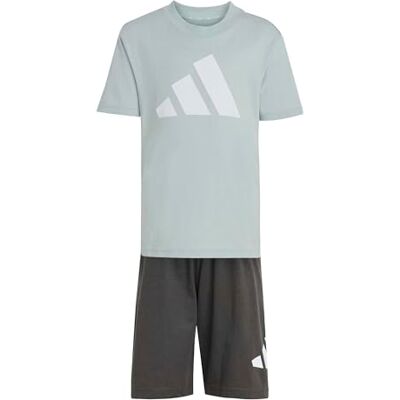adidas Uniseks dzieci ESSENTIALS T-SHIRT SET, Wonder Sage/white, 7-8 Years adidas Uniseks dzieci ESSENTIALS T-SHIRT SET, Wonder Sage/white, 7-8 Years