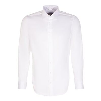 Seidensticker Silkesdekal herr business skjorta – slim fit – strykfri – Kent krage – extra lång arm – 100% bomull, Vit, 37 Seidensticker Silkesdekal herr business skjorta – slim fit – strykfri – Kent krage – extra lång arm – 100% bomull, Vit, 37