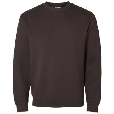 SELECTED HOMME Sweatshirt för män, långärmad, Choklad tårta, XL SELECTED HOMME Sweatshirt för män, långärmad, Choklad tårta, XL