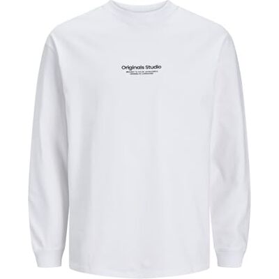 JACK & JONES JORVESTERBRO Tee LS Crew Neck, Ljus vit, XL JACK & JONES JORVESTERBRO Tee LS Crew Neck, Ljus vit, XL