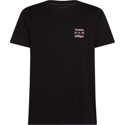 Tommy Hilfiger herr HILFIGER STACK TEE MW0MW38622 S/S t-shirt, svart, XXL, svart (svart), XXL Tommy Hilfiger herr HILFIGER STACK TEE MW0MW38622 S/S t-shirt, svart, XXL, svart (svart), XXL