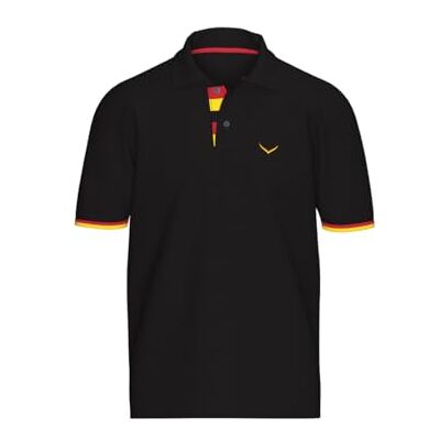 Trigema Tyskland pikétröja, svart, 4XL Trigema Tyskland pikétröja, svart, 4XL