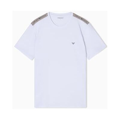 Giorgio Armani Herr CORE Logoband Crew Neck T-Shirt Vit L Giorgio Armani Herr CORE Logoband Crew Neck T-Shirt Vit L