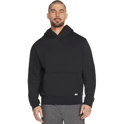 Skechers Herr Skech-Sweats klassisk huvtröja med huva, Fet svart, 3XL Skechers Herr Skech-Sweats klassisk huvtröja med huva, Fet svart, 3XL