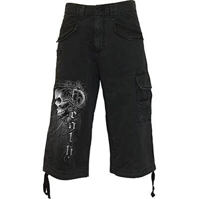 Spiral Death Forever Herr Shorts svart, Svart, S Spiral Death Forever Herr Shorts svart, Svart, S