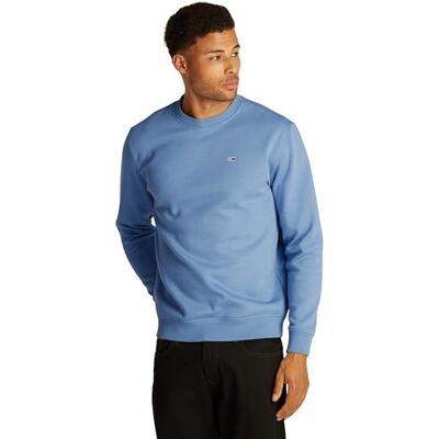 Tommy Jeans herr TJM REG S FLAG FLEECE CREW DM0DM20741 pullover tröja, blå (Colorado Blue), XS, Blå (Colorado blå), XS Tommy Jeans herr TJM REG S FLAG FLEECE CREW DM0DM20741 pullover tröja, blå (Colorado Blue), XS, Blå (Colorado blå), XS