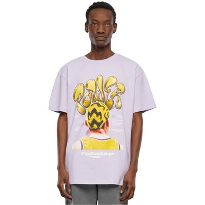Tee herr t-shirt Power Foward 2.0 oversize t-shirt, tryck t-shirt för män, överdimensionerad passform, streetwear, lila, S Tee herr t-shirt Power Foward 2.0 oversize t-shirt, tryck t-shirt för män, överdimensionerad passform, streetwear, lila, S