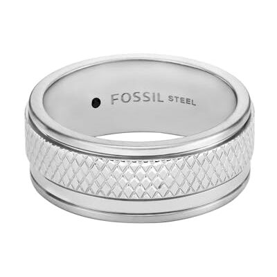 Fossil rostfritt stål bandringar för män, 11, Rostfritt stål, Ingen ädelsten Fossil rostfritt stål bandringar för män, 11, Rostfritt stål, Ingen ädelsten