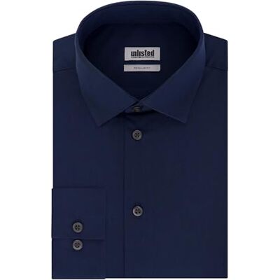 Kenneth Cole Herrskjorta med normal passform, Medium Blå, 18"-18.5" Neck 34"-35" Sleeve Kenneth Cole Herrskjorta med normal passform, Medium Blå, 18"-18.5" Neck 34"-35" Sleeve