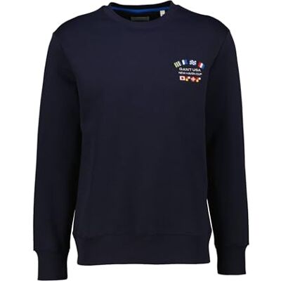 GANT Grafisk C-hals herrtröja, kvällsblå, S, Kväll blå, S GANT Grafisk C-hals herrtröja, kvällsblå, S, Kväll blå, S