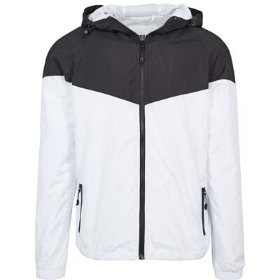 Urban Classics herr 2-tons tech drunner jacka, Blk/vit, L Urban Classics herr 2-tons tech drunner jacka, Blk/vit, L