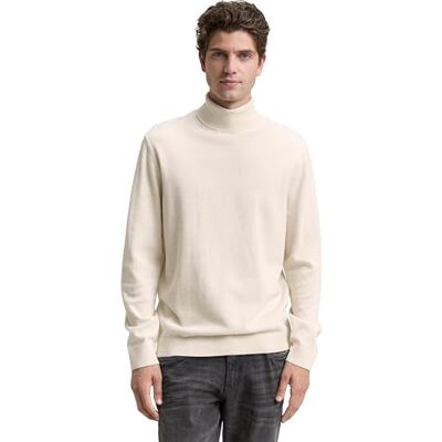 TOM TAILOR herrtröja, 38677 – Mjuk smörkräm-melange, L TOM TAILOR herrtröja, 38677 – Mjuk smörkräm-melange, L