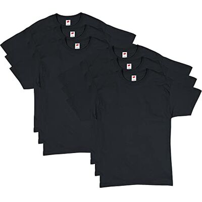 Hanes herrskjorta (förpackning med 4), Svart – 6-pack, M Hanes herrskjorta (förpackning med 4), Svart – 6-pack, M