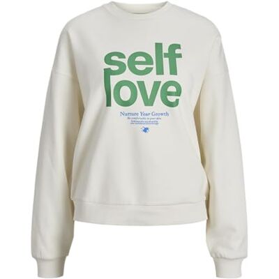 JACK & JONES Jxmimi RLX Ls Print Crew SWT, Vaniljis, XS JACK & JONES Jxmimi RLX Ls Print Crew SWT, Vaniljis, XS