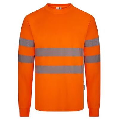 VELILLA 305634; Enfärgad Återvunnen Polyester T-shirt Långärmad Segmenterad Tejp, Fluorancione, XL VELILLA 305634; Enfärgad Återvunnen Polyester T-shirt Långärmad Segmenterad Tejp, Fluorancione, XL