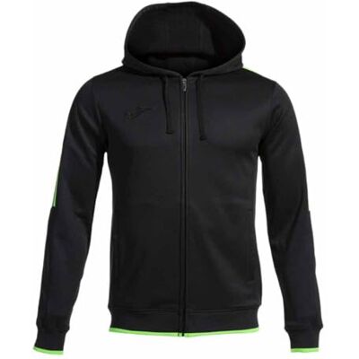 Joma Tröja för män Olympiad Huva Dragkedja, Svart, fluorescerande grön, 4XS Joma Tröja för män Olympiad Huva Dragkedja, Svart, fluorescerande grön, 4XS