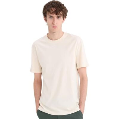 DeFacto Basic T-shirt för män – klassisk t-shirt för män, ecru, XS DeFacto Basic T-shirt för män – klassisk t-shirt för män, ecru, XS