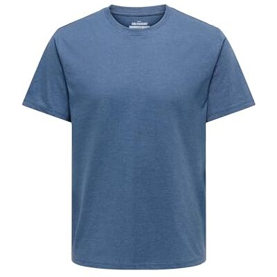 Only & Sons Onsmax Life SS Stitch Noos tee, vintage Indigo herr, XXL, Vintage Indigo, XXL Only & Sons Onsmax Life SS Stitch Noos tee, vintage Indigo herr, XXL, Vintage Indigo, XXL