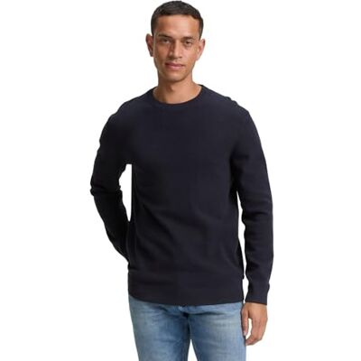TOM TAILOR herrtröja, 13160 Stickad marinblå smälter, S TOM TAILOR herrtröja, 13160 Stickad marinblå smälter, S