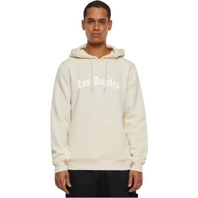 Tee herr Los Angeles Wording Hoody, Vit, XS Tee herr Los Angeles Wording Hoody, Vit, XS
